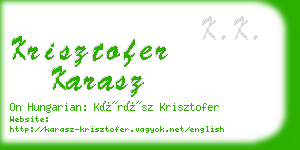 krisztofer karasz business card